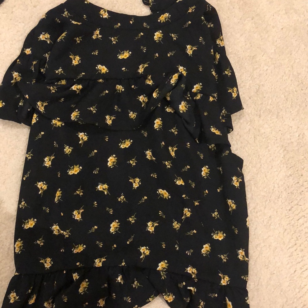 Floral black blouse